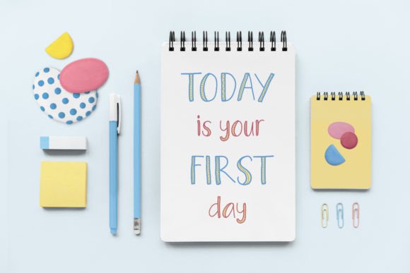 Coloured Pencils Font PNG with transparent background - Preview 1
