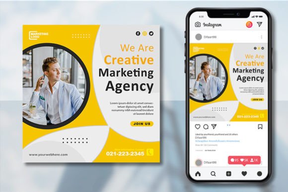 Business Coach Instagram Post Template - Agency