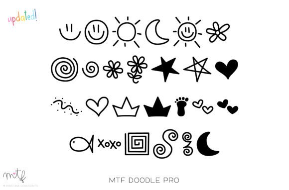 Preview of Doodle dingbat font