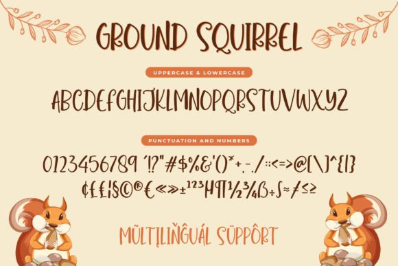 Ground Squirrel Font PNG with transparent background - Preview 2