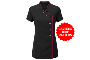 Mandarin Collar Tunic Pdf Sewing Pattern Graphic by craftbook99 ...