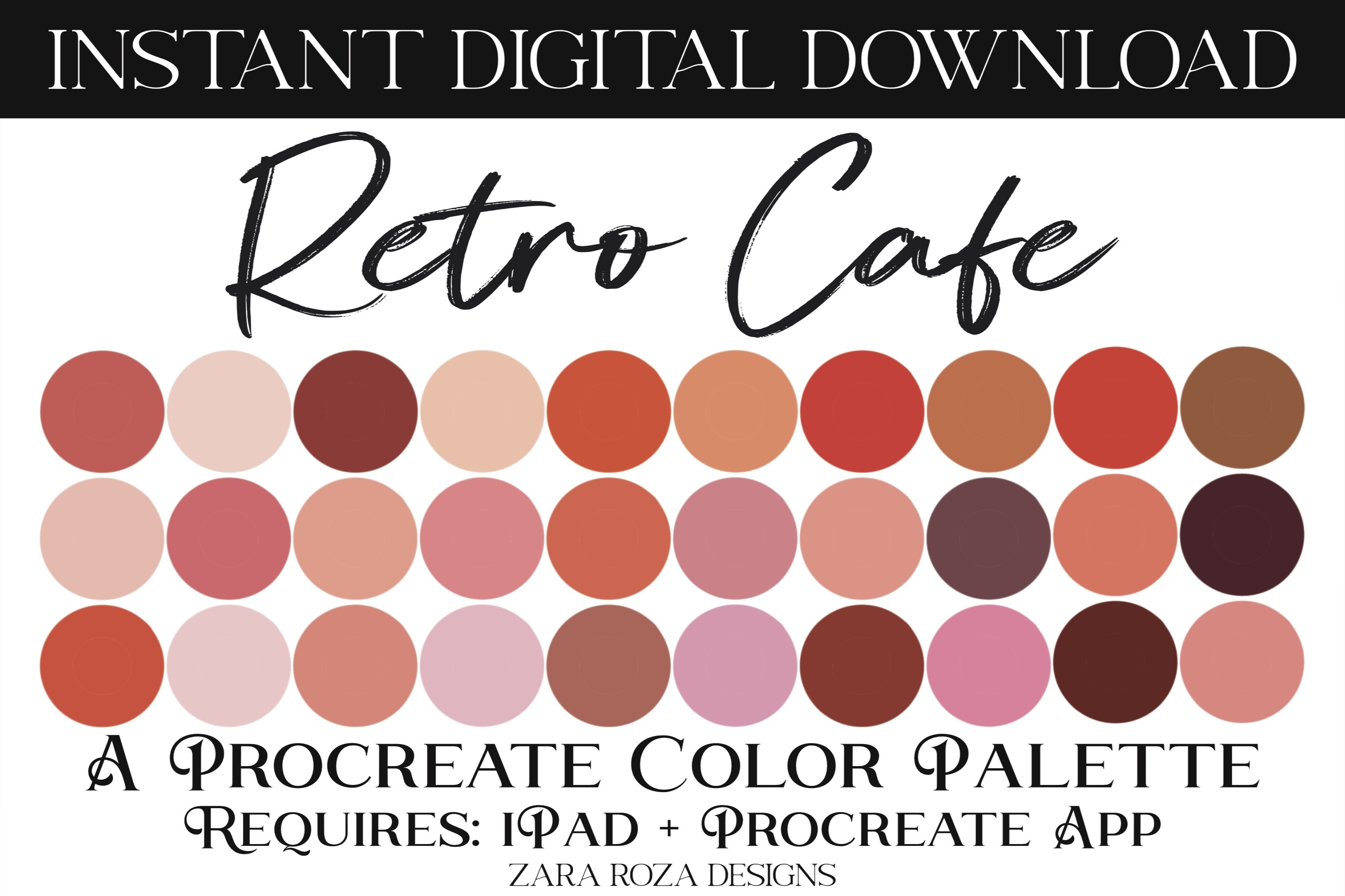 Retro Cafe Procreate Color Palette