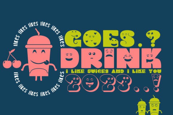 Smiles Font PNG with transparent background - Preview 2