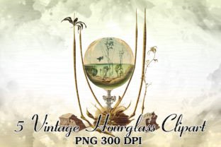 Vintage Hourglass Watercolor Clipart Graphic by Cat Lady · Creative Fabrica
