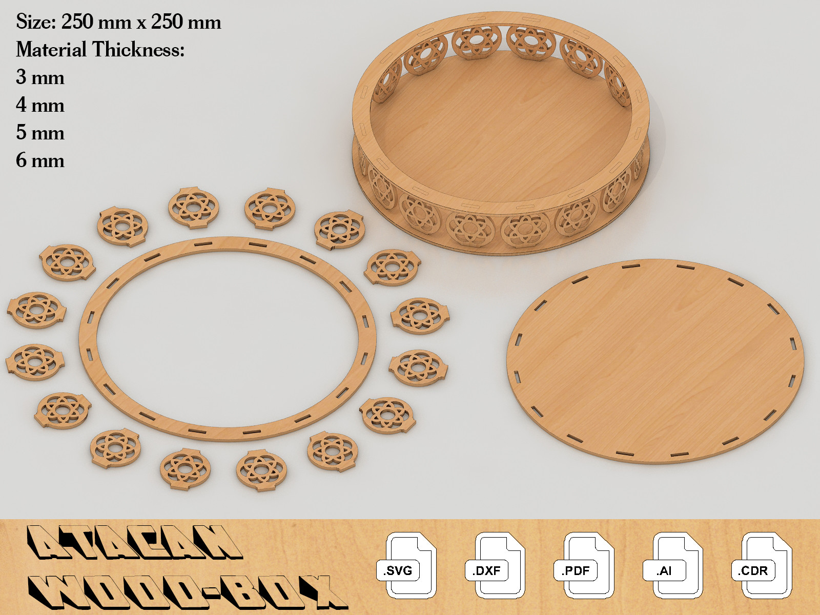 Glowforge Serving Tray Vector Files 111 · Creative Fabrica