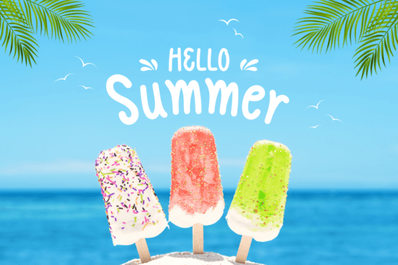 Juicy Melon Font PNG with transparent background - Preview 4