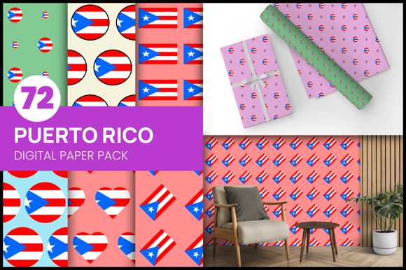 Puerto Rico Wrapping Paper Graphic by fromporto · Creative Fabrica