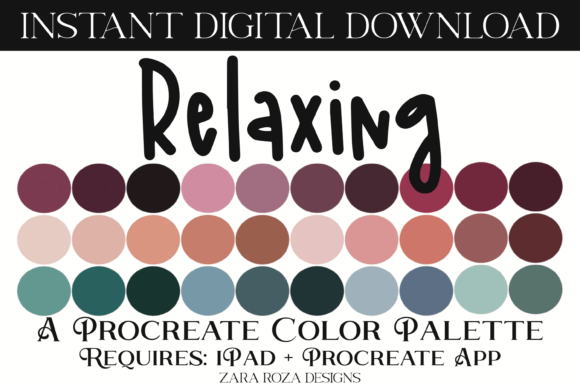 Relaxing Procreate Color Palette