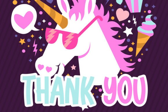 Retro Unicorn Font PNG with transparent background - Preview 4