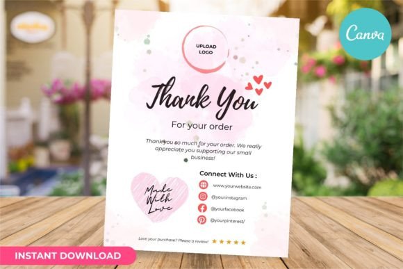 Thank You Card Business Template Canva