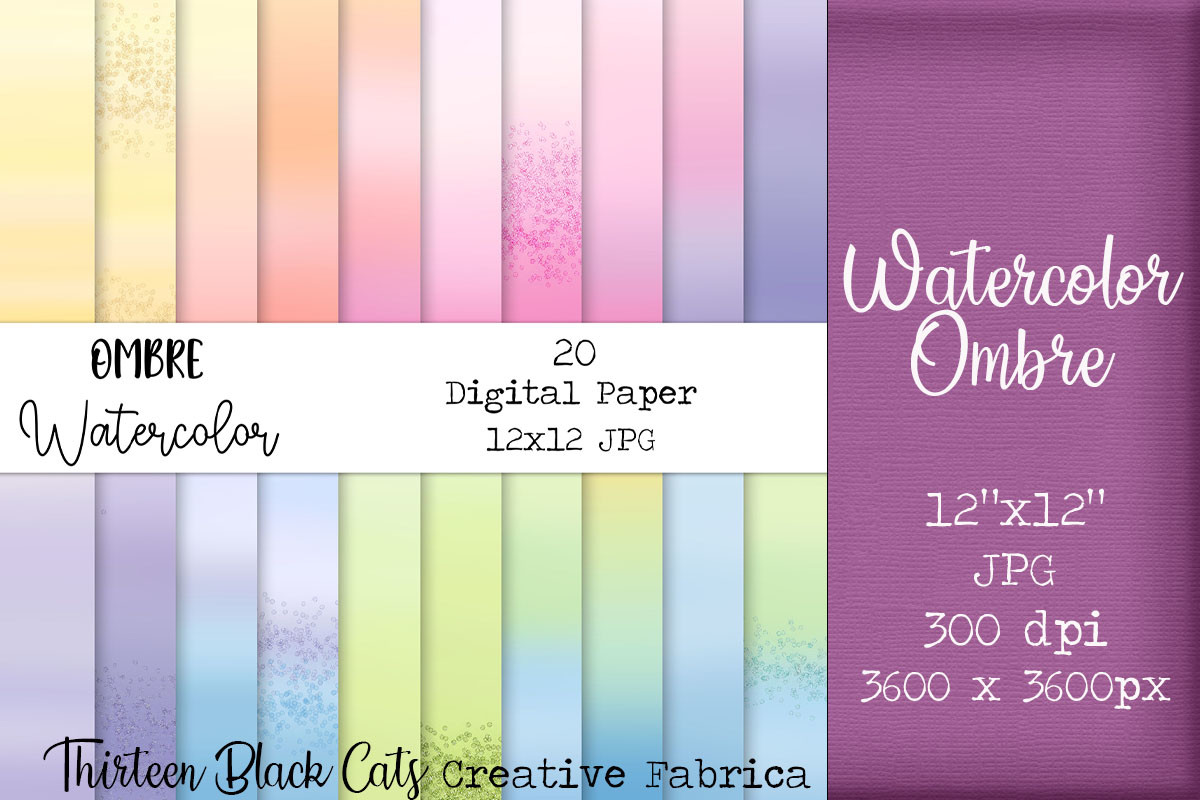 Watercolor Ombre Background Paper