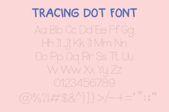 Abc Pro Tracing Dot Font PNG with transparent background - Preview 5