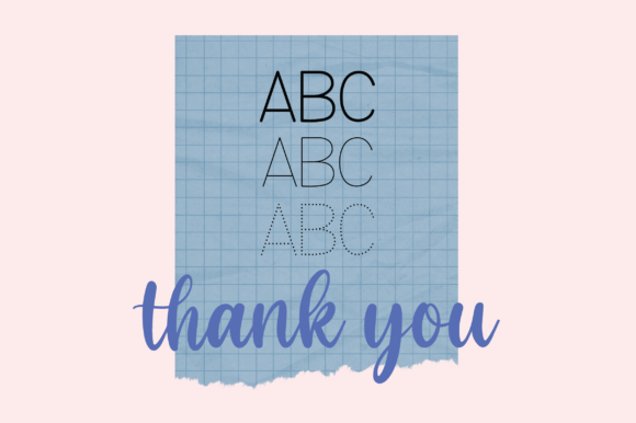 Abc Pro Tracing Dot Font PNG with transparent background - Preview 6