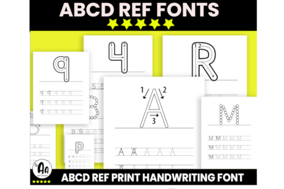 Abcd Tracing Alphabet Letters Bundle Font - Preview 1