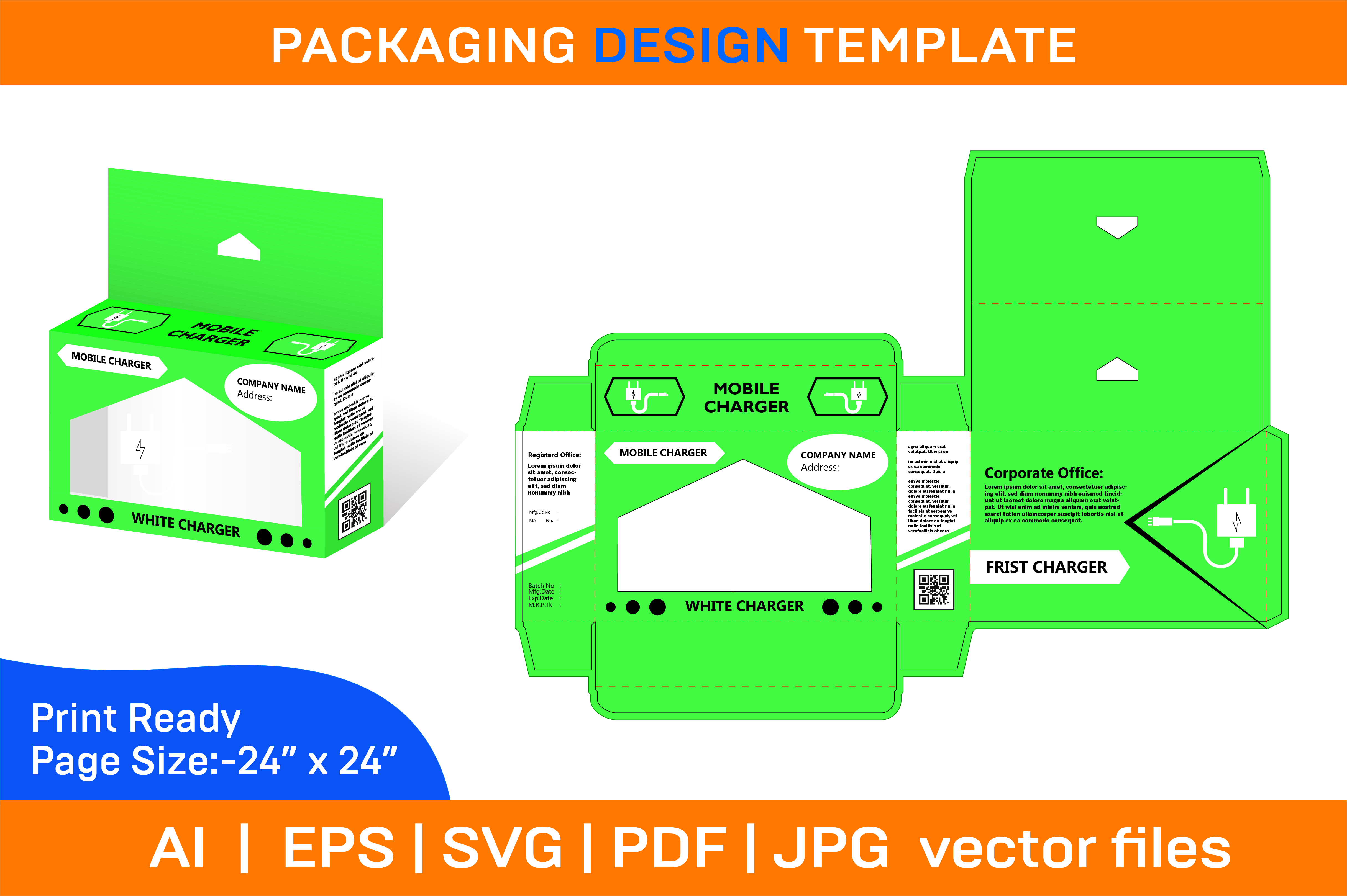 BOX PACKAGING DESIGN TEMPLATE for MOBIL Graphic by DesignConcept ...