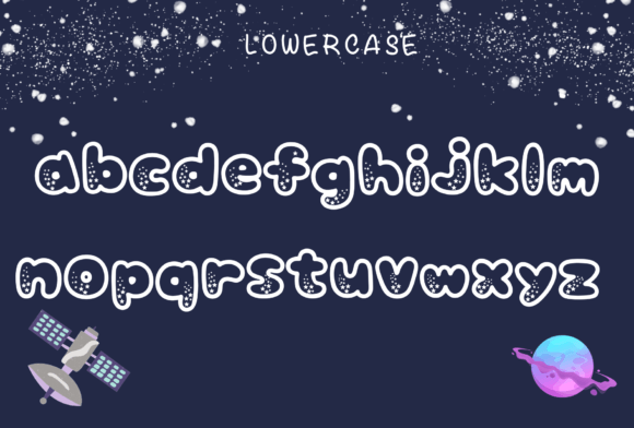 Cute Starts Font PNG with transparent background - Preview 2