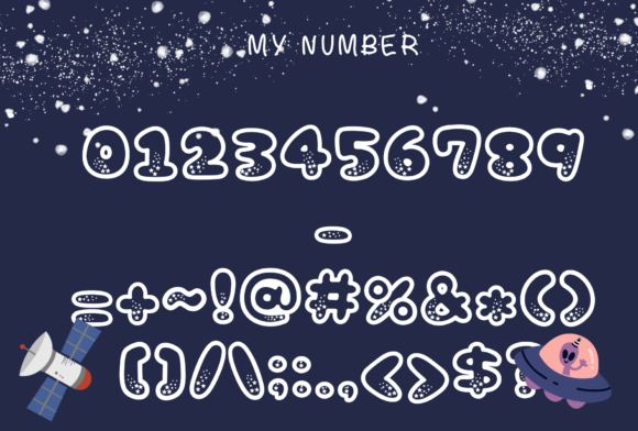 Cute Starts Font PNG with transparent background - Preview 3
