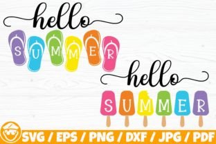 Hello Summer, Hello Summer Flip Flops Graphic by CaptainBoard ...