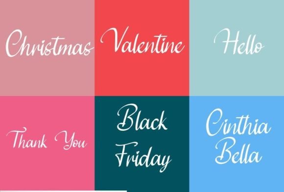 Love Perfume Font PNG with transparent background - Preview 1