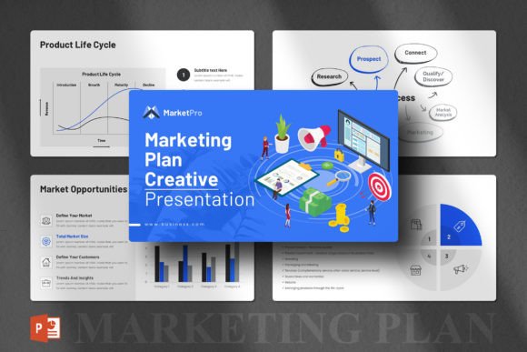 Preview of Marketing Plan PowerPoint Template marketing presentation template