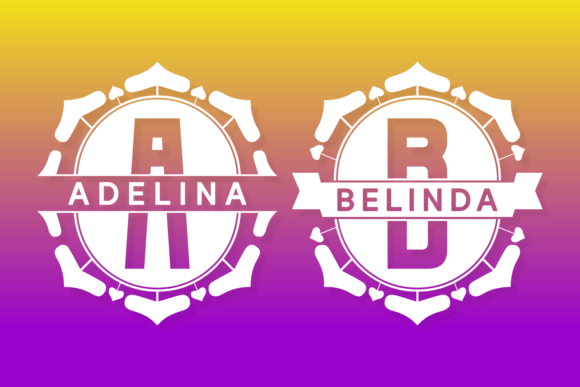 Memories Monogram Font PNG with transparent background - Preview 1