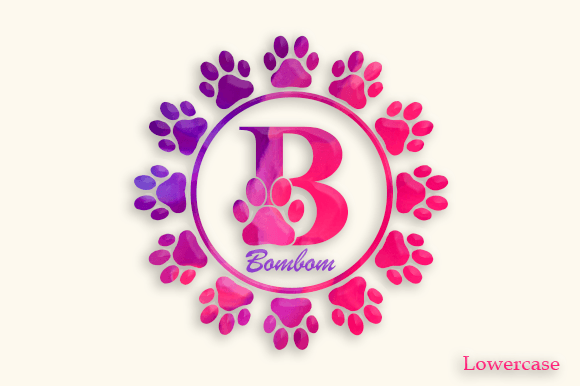 Paw Monogram Font PNG with transparent background - Preview 1