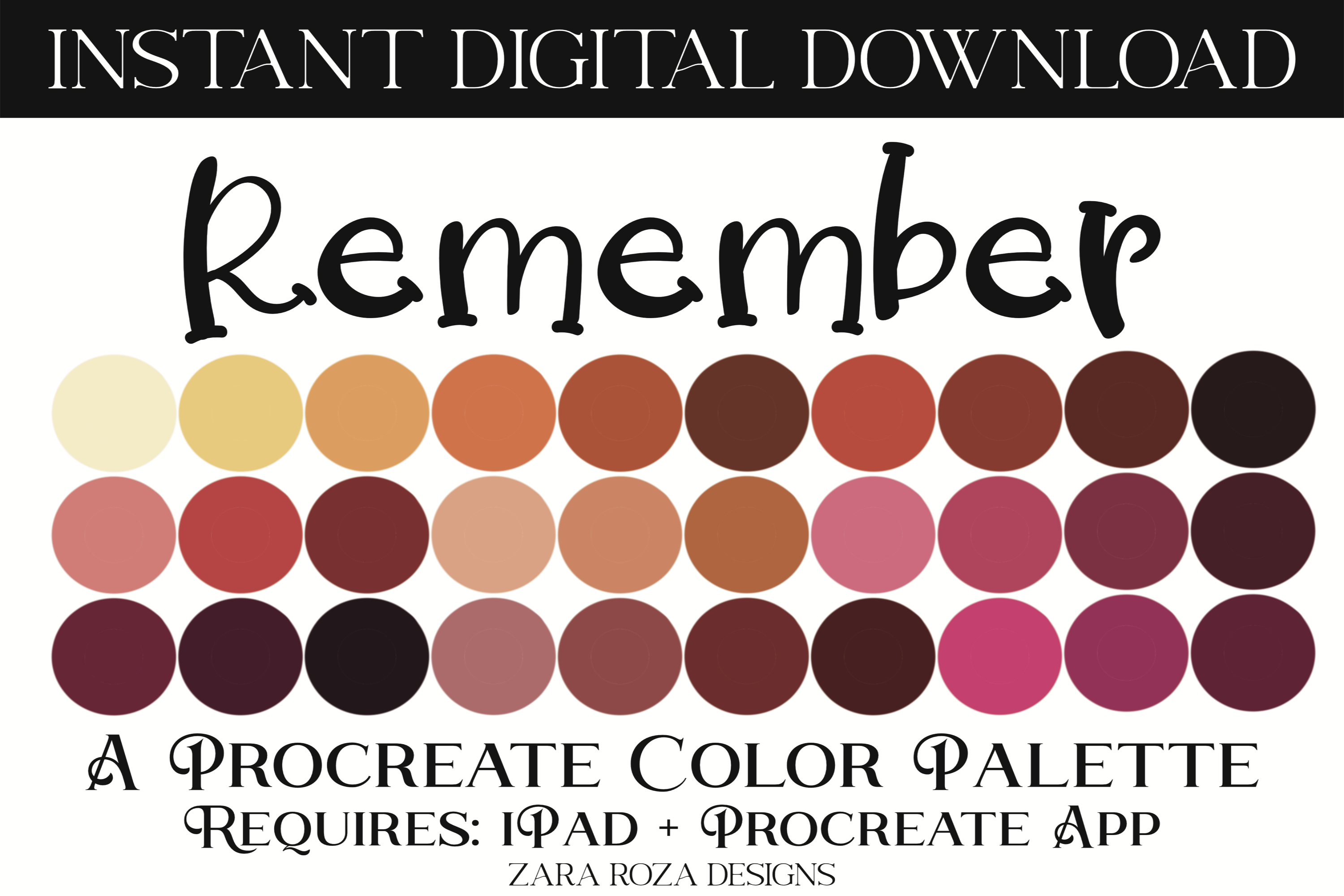 Remember Procreate Color Palette