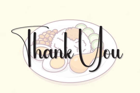 Simple Food Font PNG with transparent background - Preview 6