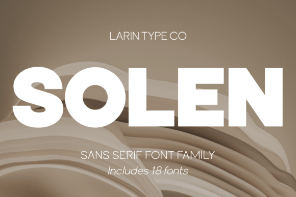 Preview specimen of Solen sans serif font