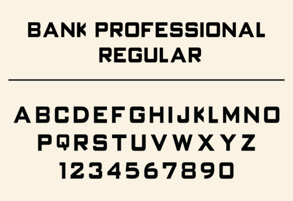 Bank Professional Regular Font - Preview 2
