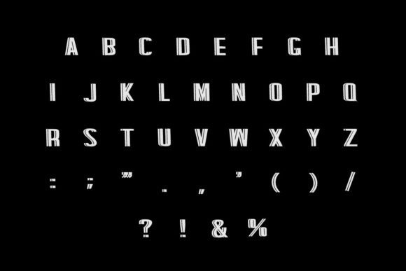 Marvil Lines Font font preview - 4