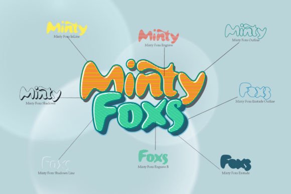 Minty Foxs Font PNG with transparent background - Preview 4
