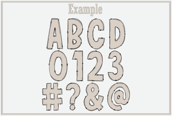 Neutral Alphabet Font PNG with transparent background - Preview 4