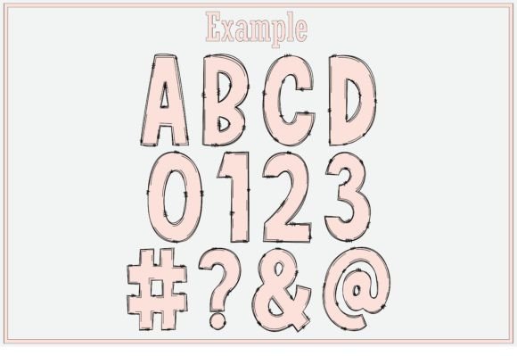 Neutral Alphabet Font PNG with transparent background - Preview 3