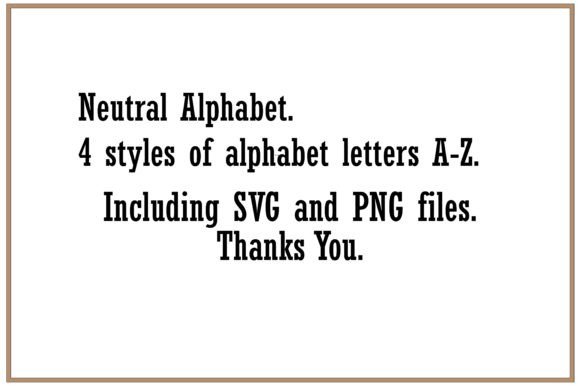 Neutral Alphabet Font PNG with transparent background - Preview 6
