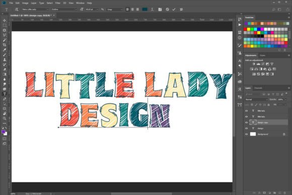 Retro Little Lady Font PNG with transparent background - Preview 2