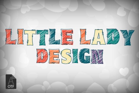 Retro Little Lady Font PNG with transparent background - Preview 4