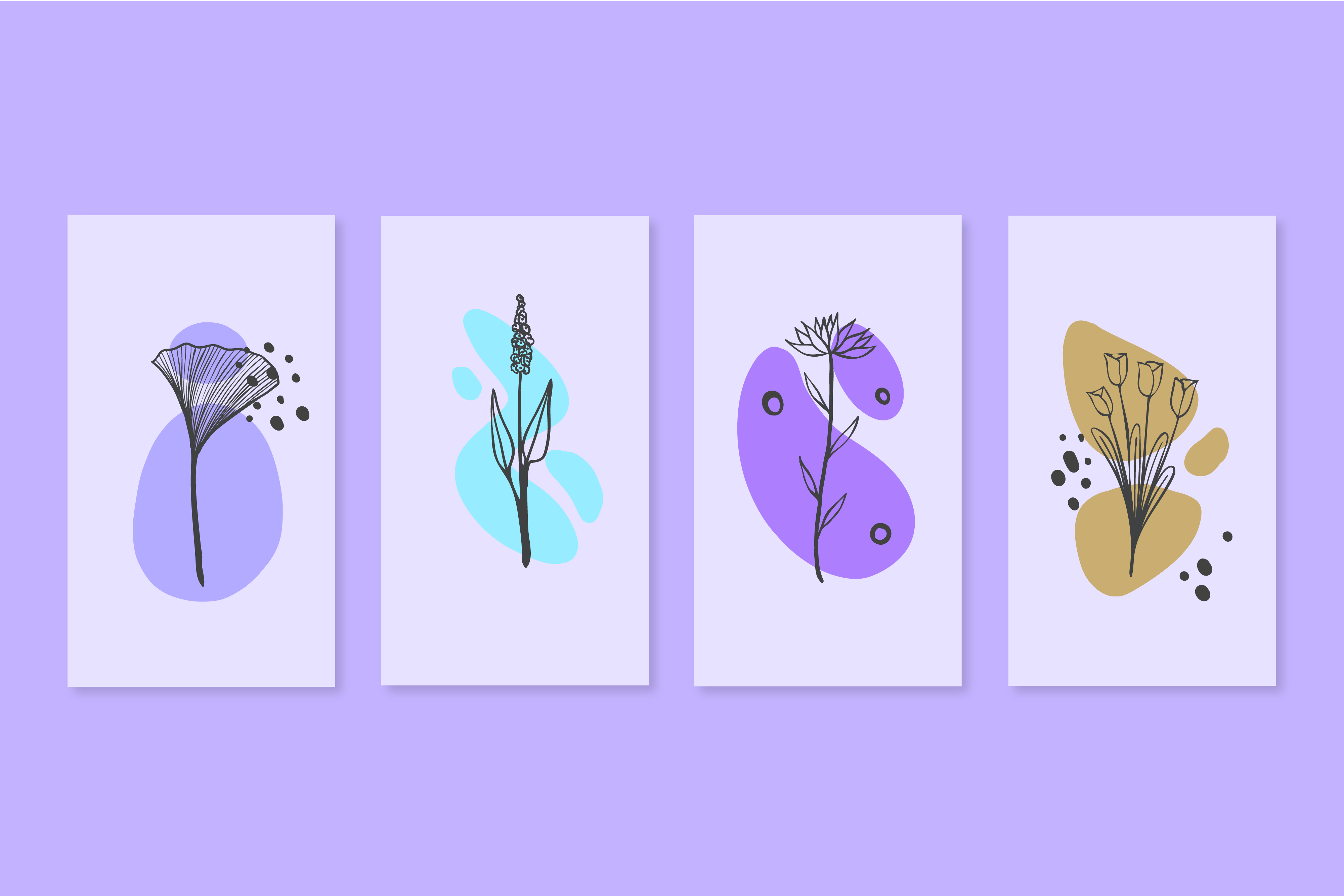 Set Boho Flower Vector Design Art Graphic by bestinputstudio · Creative ...