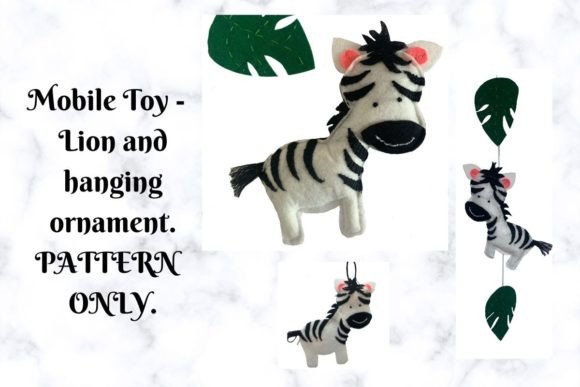 Zebra Mobile Montessori Felt Toy PDF