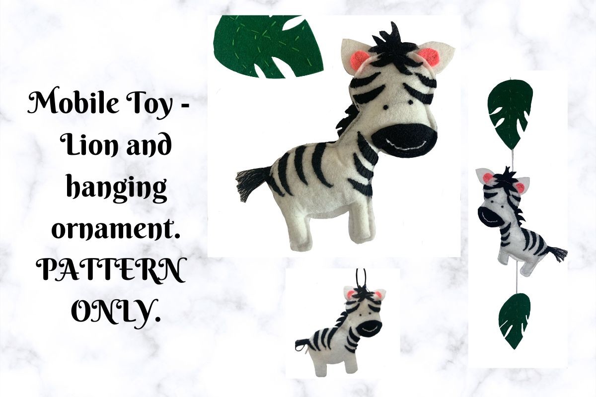 Zebra Mobile Montessori Felt Toy PDF