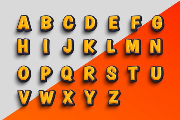 Comic Toon 3d Font - Preview 1