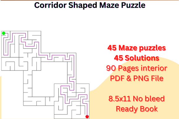 Corridor Maze Puzzles Practice Paper Graphic KDP Interiors By DeSign