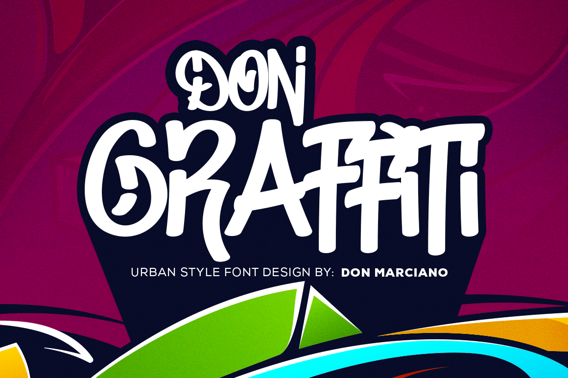 Don Graffiti font preview: bold graffiti-themed urban typeface