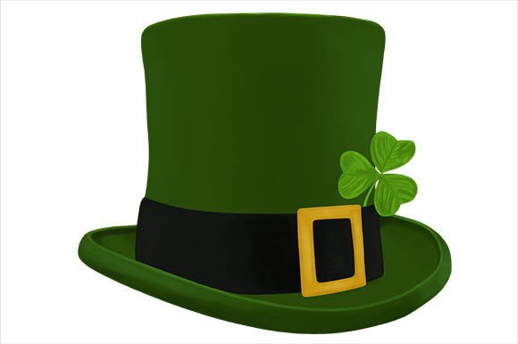 Saint Patrick's Day Leprechaun Hat St Patrick's Day Shamrock Leprechaun Top Hat With Beard