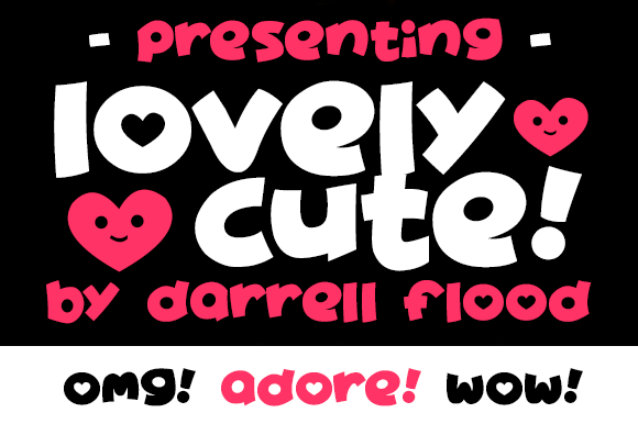 Lovely Cute Font PNG with transparent background - Preview 1
