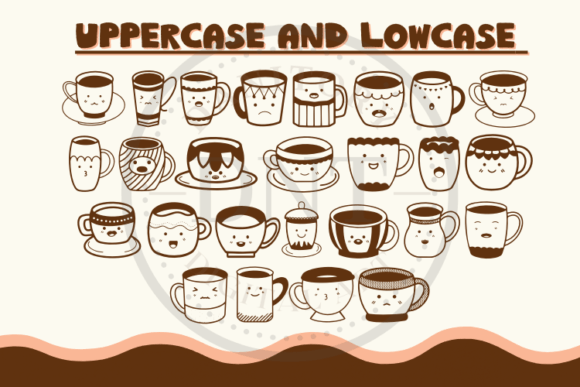 Mug Coffee Font PNG with transparent background - Preview 1