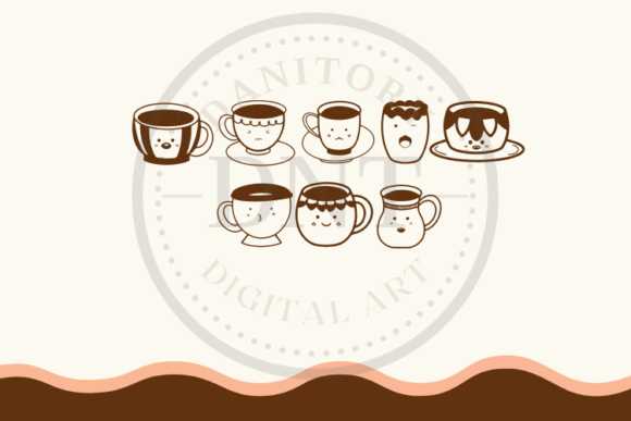 Mug Coffee Font PNG with transparent background - Preview 2