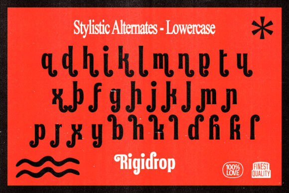 Rigidrop Font PNG with transparent background - Preview 2