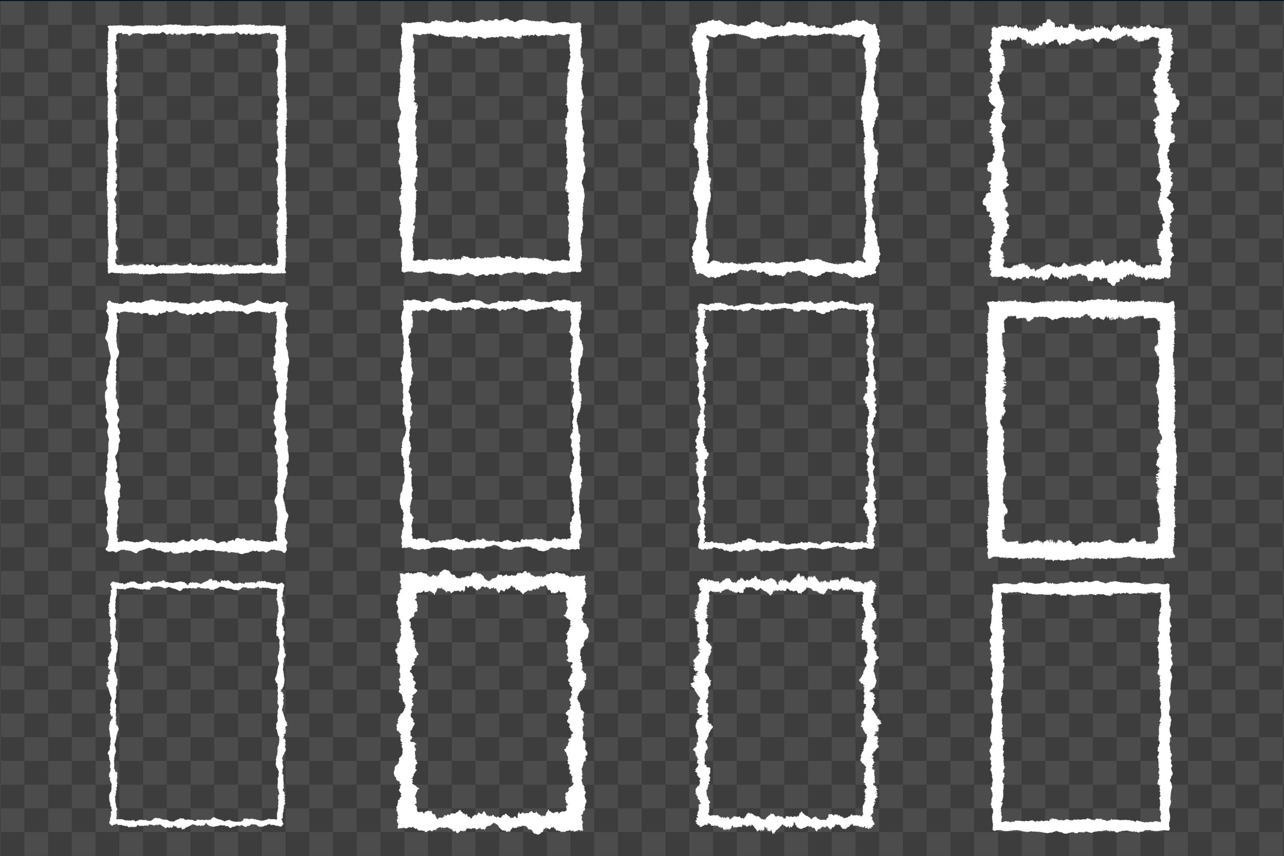 Ripped Paper Frames Png - Ripped Border