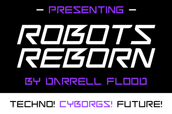 Robots Reborn Font PNG with transparent background - Preview 1